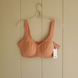 Knix Padded V-Neck Evolution Bra Sz 7 Pink Ginger NWT Stretch Comfort Ad…